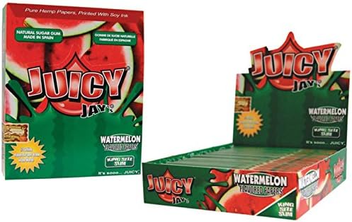 5 Booklets of Juicy Jays King Size Slim (WATERMELON) BY MAKBROS