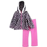 Young Hearts Little Girls' 2 Pieced Printed Jackethood and Pant