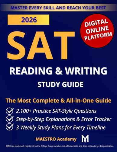 SAT Reading & Writing Prep: Over 300 Practice Questions + Online