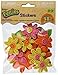 Darice FLT-1001 Felties Felt Stickers - Stitched Daisies - Bright Colors - 48Piece Daisy Stickers
