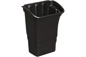 Rubbermaid Commercial Products Utility Cart Garbage Bin Accessory, 8-Gallons, 22-Inches, Heavy Duty Bussing Cart Trash Can Attachment with Top Handles