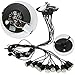 Fuloon Vintage Edison Multiple Ajustable DIY Ceiling Spider Lamp Light Pendant Lighting Chandelier Modern Chic Industrial Dining with Remote Control (10 Head Cable 180cm/70.9inch Each)
