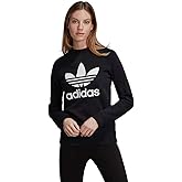 adidas Originals womens Trefoil Crewneck Sweatshirt, Black, XX-Small US