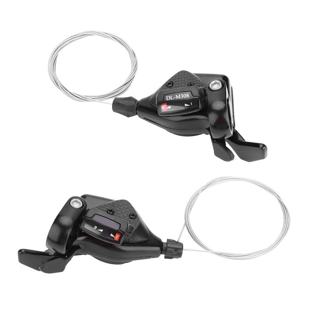 Bicycle Gear Shift, 1 Pair Bike Shift Levers 3X7/8/9 Speed Bicycle Derailleur Gear Speed Left/Right Shifter (3x8 Speed)