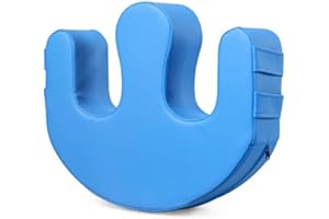 ASkinds Patient Turning Device Paralysis Bed Rest Nursing Help The Elderly Turn Over PU Leather Anti-Decubitus Multifunctional UU-Shaped Waterproof Transfer Pad, Blue
