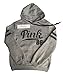FACE N FACE Womens Chic Drawstring Long Sleeve Hooded Sweatshirt Medium Grey