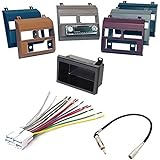 1988-1996 Chevrolet & GMC Complete Single Din Dash Kit + Pocket Kit + Wire Harness + Antenna Adapter. Available in factory colors, Black, Gray, Blue, Beige, Brown and Red