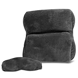 Travelon Luggage Ultra Fleece Travel Pillow And Eye Mask Set, Gray, Small