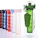 Fresh Fusions 32 oz Fruit Infuser Water Bottle with Insulated Sleeve (Treetop)