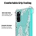 Thonzer Galaxy S20 Plus Case, Flower Pattern Clear Armor Slim Soft TPU Frosted Bezel Air Cushion Bumper Shockproof Protective Floral Cover for Samsung Galaxy S20 Plus 5G 6.7 Inch (Lace Flower)