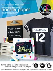 Amazon.com: NuFun Activities Inkjet Printable Iron-On Chalkboard and ...