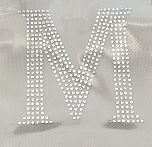 Mu - 4" Greek Letter - Crystal - Rhinestone Iron on Transfer