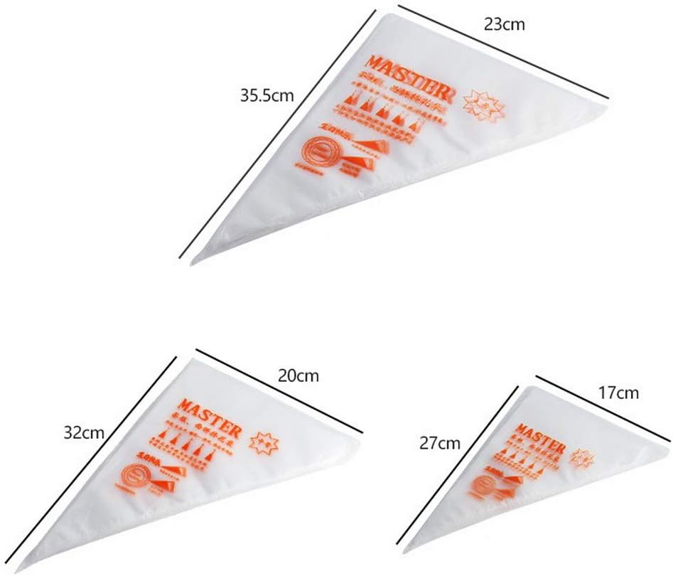 kuou 300 Pcs Disposable Piping Bags, Small Medium Large Icing Bags(3 Size) Plastic Pastry Bags - Image 4