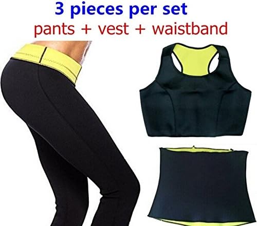 Pants + vest + waistband HOT Selling Super stretch neoprene Shapers Sports pants set Women's Slimming Sets