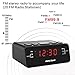 Alarm Clock Radio, Digital Alarm Clock, AM/FM Radio Snooze, Sleep Timer, Dimmer, 0.6” Digital LED Display Battery Backup Function Bedroom, Office, Table Desk