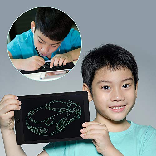 Coxtnbio 10 inch LCD Writing Tablet, Doodle Board Digital Graphics Tablet Kids Drawing Board with Lock & Stylus & Erase Button | Harmless to Eyes | Great for Kids (Black)