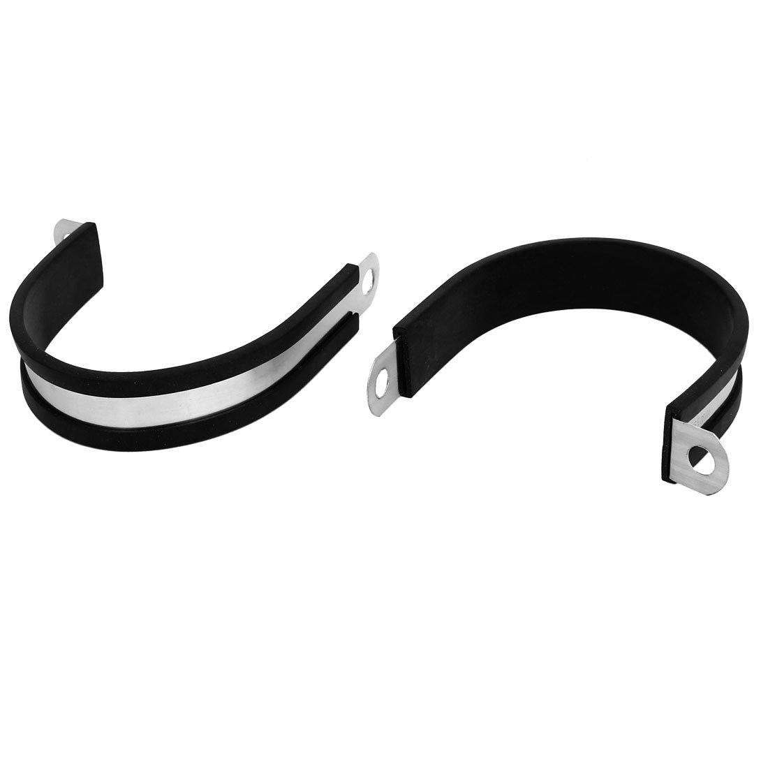 Sourcingmap 65mm Dia EPDM Rubber Lined P Clips Water Pipe Tube Hose Clamps Holder 2pcs