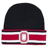 NCAA Ohio State Buckeyes Flipper Rib Cuff Knit Hat, Black, One Size