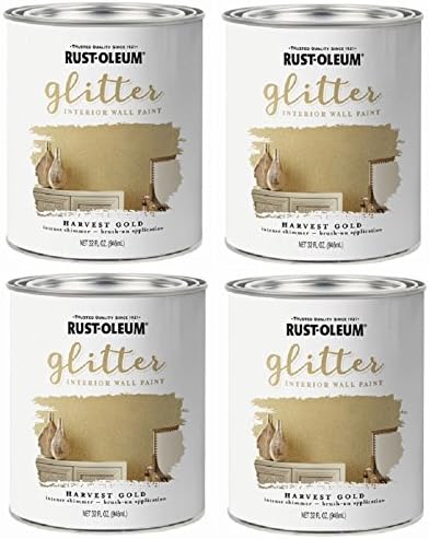 Rustleum Rust-Oleum 323859 Quart Harvest Gold Glitter Paint - Quantity 4