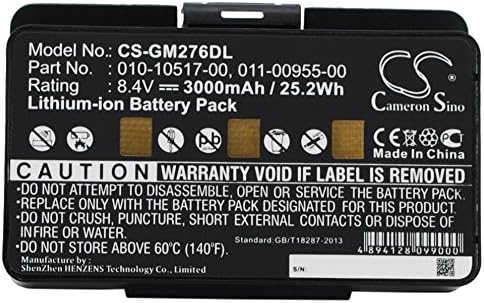CameronSino GPS Navigator Battery for Garmin 010-00543-00, 100054300, 3580100054300 010-10517-00, 010-10517-01, 011-00955-00 3000mAh 8.4V Li-ion 1 Year Warranty