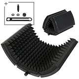 TONOR Microphone Isolation Shield, Studio Mic Sound Absorbing Foam Reflector for Any Condenser Microphone Recording Equipment Studio, Black