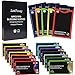 LotFancy RFID Blocking Sleeves with Color Coding (19Pack, 14 Credit Card Protectors and 5 Passport Holders) for Identity Theft Protection, Numbered Travel RFID Sleeves, Smart Slim Design fits Wallet