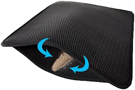 Lepet Cat Litter Mat XL Double-Layer Honeycomb Cat Litter Trapper with Waterproof Base Layer ECO-Friendly Light Weight EVA Foam Rubber (27 x 23 inches)