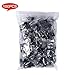 Tattoo Ink Ring, 100pcs Tattoo Ink Ring Pigment Ink Holder Container Cup with Sponge Eyebrow Tattoo Kits(Black Ring, White Cup)
