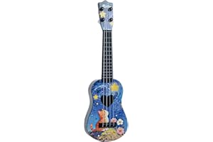 JunZheHub Kids Ukulele 4 String Beginner Musical Toy Mini Guitar Playable Heart Shaped Hollow Body Crafted from Safe Pp Suita