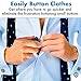 Pivit Button Hook Zipper Pull Helper | Dressing Aid Assist Device Tool for Arthritis, Independent Living | Wide Handle Grip - Shirt, Dress Clothes, Pant, Coat Snap Buttoner | Dexterity Gripper Puller