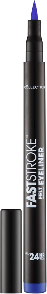 Collection Fast Stroke Felt Tip Eyeliner Blue 4ml - 24h Wear, Quick Dry view 2