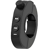 Bluetooth Media Button Remote Control,Steering Wheel Control Button for Bicycle,IP6 Waterproof Wireless Music and Call Control,Siri Wake-up,Universal Handlebar Bracket
