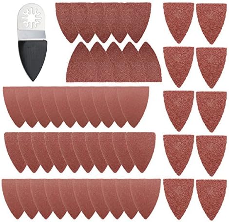 51pcs Finger Sanding Sheets Pads Paper Set For Fein Multimaster Bosch Oscillating Multitool