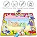 Aqua Doodle Mat - Large Water Drawing Mat Toddlers Painting Board Writing Mats in 7 Colors with 2 Magic Pens and 1 Brush - Educational Toy Best Gift for Kids Boys and Girls