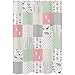 Sweet Jojo Designs Coral, Mint and Grey Woodsy Animal Polka Dot Arrow Girls Kids Bathroom Fabric Bath Shower Curtain