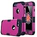 LONTECT for iPhone 8 Case, iPhone 7 Case Hybrid Heavy Duty Shockproof Full-Body Protective Case with Dual Layer [Hard PC+ Soft Silicone] Impact Protection for Apple iPhone 8/iPhone 7, Purple/Black
