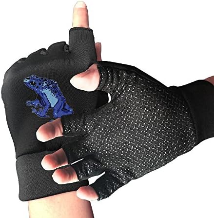 Xcjycd Frog Animal Mens Fingerless Gloves Cycling Gym Workout Bike Yoga Arthritis Gloves For Women