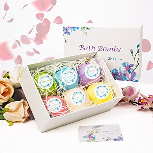 image for Bath Bombs Bubble Spa Gift Set - Large Lush Fizzy Round with Salt and 