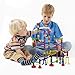 FUN LITTLE TOYS 154PCS Marble Run Set Toys for Kids, Gravity Marbles Maze Tower Building Blocks 98 Plastic Pieces 56 Glass Marbles, Marble Race Track Rolling Game, Educational Learning STEM Toy Gift