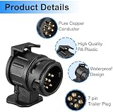 Double Dragon 13 Pin to 7 Pin Towing Adapter European Trailer Socket view 2