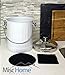 Indoor Kitchen Stainless Steel Compost Bin – White – 1.2 Gallon Container with Double Charcoal Filter for Odor Absorbing - Perfect Caddy for Any Counter Top - Non Stick Bucket for Easy Tossing