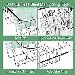 Fanbsy Small Dish Drainer Rack in Sink