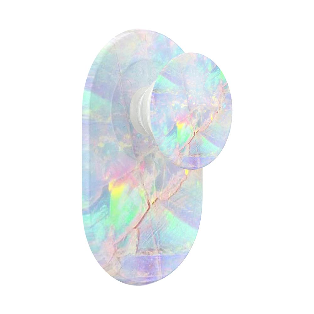 Photo 1 of PopSockets Phone Grip Compatible with MagSafe®, Phone Holder, Wireless Charging Compatible, Pill-Shaped Grip - Opal MagSafe