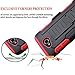 Kyocera Hydro Air / Kyocera Hydro Wave Case, Starshop [Heavy Duty] Full Protection Dual Layers Hybird Case with Kickstand and Locking Belt Swivel Clip Red