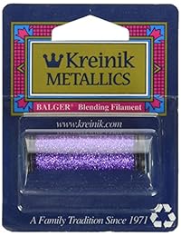 kreinik filamento 50 m hilo metálico para coser hilo de mezcla, 55 yard, color morado