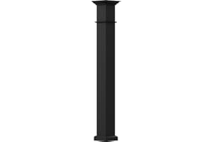 AFCO EA0910ENPSDWEWE 9" x 10' Endura-Aluminum Wellington Style Column, Square Shaft (Load-Bearing 15,000 lbs), Non-Tapered, Textured Black Finish w/ Capital & Base