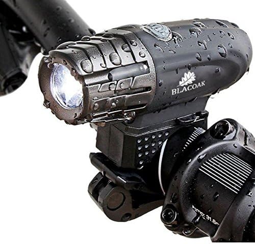 Blacoak Gator 320 USB Rechargeable Bike Light 320-LUMEN Powerful Front Light LED Water Resistant Bike Light And Flash Light With Storage Box, Easy to Install For Cycling Safty