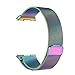 bayite For Fitbit Ionic Bands, Stainless Steel Milanese Loop Metal Replacement Strap with Unique Magnet Lock Accessories for Fitbit Ionic Small Pearlescent