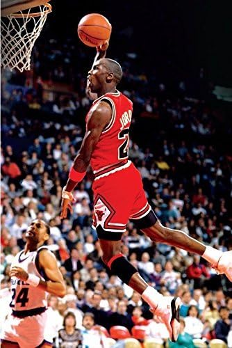 Michael Jordan Famous Foul Line Dunk Sports Poster Print 24x36 inches. by MP Printing