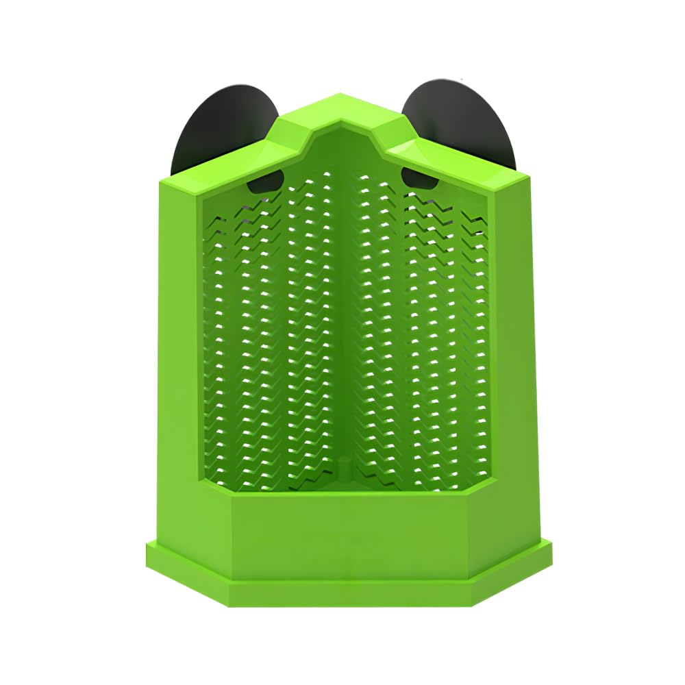 DONGKER Bearded Dragon Feeder,Anti-escape ABS Lizard Corner Terrarium Bowl with Suction Cups for Lizard Bearded Dragon Gecko Frog Snakes